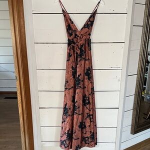 Lulus Tea Gardens Dusty Rose Maxi Dress